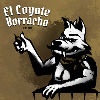 El Coyote Borracho Brand awesome branding design graphic design illustration logo logo design