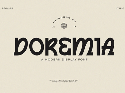 Doremia - Modern Display Font branding branding font display display font experimental experimental font font fonts modern modern font psychedelia psychedelic psychedelic font sans serif typography unique unique font