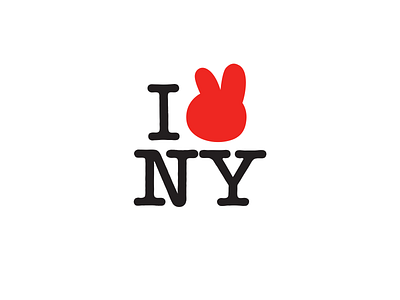 I 🐰 NY branding clean design dribbble graphic design illustration ios light logo ui