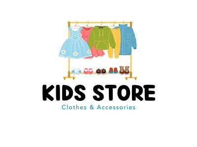 Kids Store Logo brandidentity branding children fashion childrens clothing colorful design creative logo fashion for kids graphic design kids store logo kids style kidsaccessories logo logo inspiration playfull logo