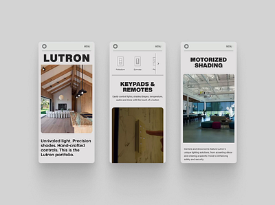 Lutron Website Redesign digital editorial graphic design lighting mobile product typography ui website