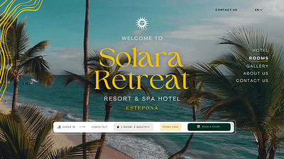 Solara Resort & Spa Hotel - UI Design branding dayliui design ui uidesign uipractice web