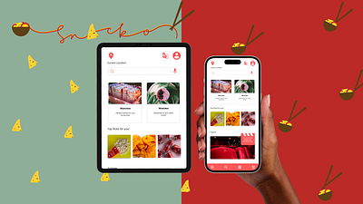 Snack Ordering App UI/UX Design branding design figma graphic design illustrator procreate ui ux design