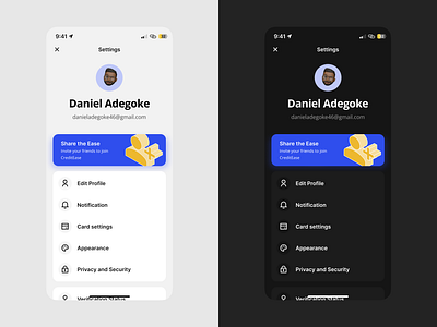 Light and Dark mode app design product design ui uiux ux