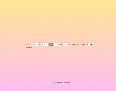 Daily UI Challenge # 085 - Pagination daily ui 85 daily ui challenge pagination