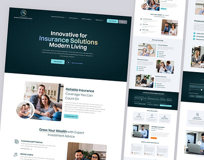 Finance Insurance Website Landing Page banking website business website dashboard ui ux finance dashboard finance website financial website fintech dashboard fintech interface fintech startup fintech website insurance website investment app investment website management website saas ui design saas website startup website user interface web design website landing page