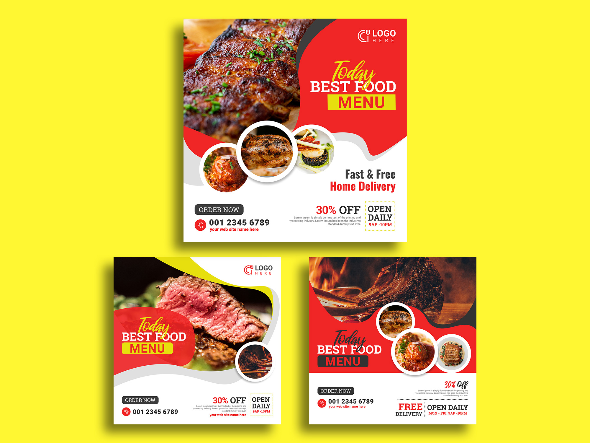 Restaurant Social Media Post Or Static Ads For Food Promotion advertising design banner ads business ads cooking corporate banners drink facebook ad facebook banner facebook post food foodie google ad banner instagram ads instagram banner instagram post restaurant social media banner social media content social media pack web banner ads