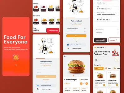 Food App Ui Design app ui food app ui prototype ui ui ux user interface ux ux design web ui