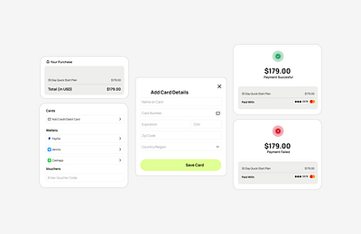 Checkout Components product design ui