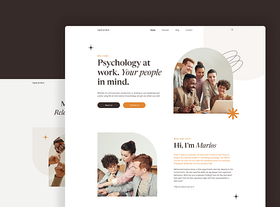 Landing Page I Psycholog graphic design ui