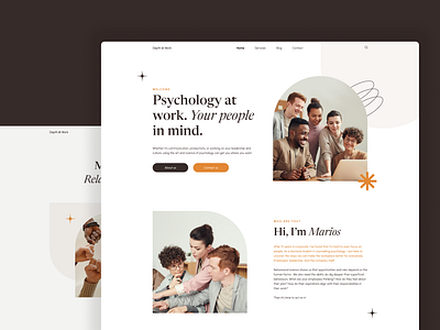 Landing Page I Psycholog graphic design ui