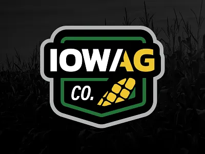 Iowa Ag Co. Logo + Branding ag logo agriculture logo badge logo corn logo farm logo iowa logo seed logo