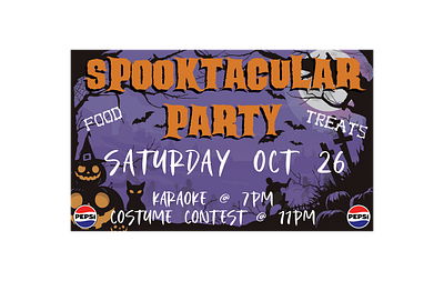 Trax Bar Halloween Party Poster 2024 graphic design vector