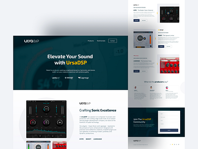 Sound Plugin Selling Website landing marketing music plugin sound ui ux