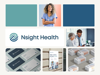 Nsight Brand Identity 360 healthcare blue brand design brand strategy branding collaboration connectedness design thinking graphic design healthtech human centered illustration logo logo design rebranding soft gradient teal trustworthy typography web design