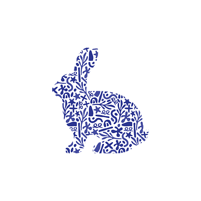 Rabbit in Pattern design graphic design illustration ui vector