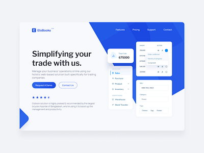 SAAS Product Landing Page hero landing saas ui ux