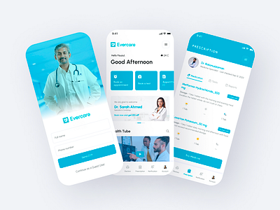 Hospital Appointment Management App android app blue design hospital ios management medicine patient schedule ui design uiux