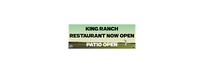 King Ranch Golf Course Restaurant & Patio Open graphic design illustrator indesign vector