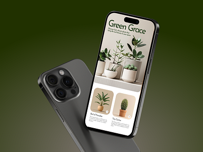 Plant Shop Mobile UI Mockup art brand branding design illustration logo mobile ui design plant ui ui design vector