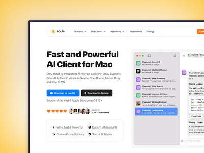 BoltAI Hero Section Roast 🔥 ai design figma hero section redesign roast saas ui ux web design website design