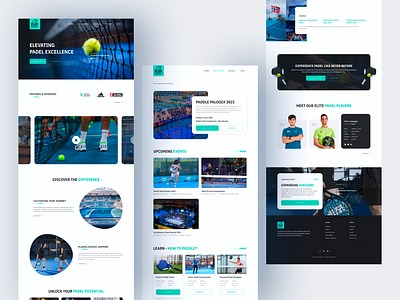 Paddle Tennis | CMS Platform Design branding cms european landing page marketing paddle sports tennis uiux website