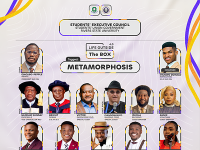 SSG SUG RSU METAMORPHOSIS branding flyer flyer design graphic design