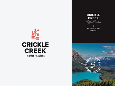 Crickle Creek banff brand identity branding calgary canada coffee coffee roasters icon identity logo design logotype mark