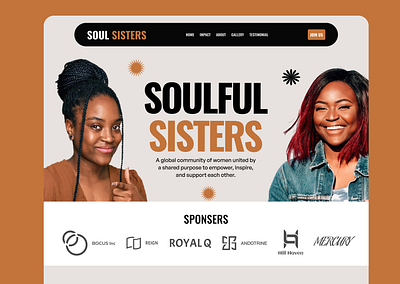 Women Empowerment Website for Soul Sisters ui web web design website design women empowerment