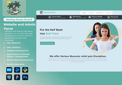 Healing Hands Hawaii Web-Based Appointment System abode xd figma healthcare mobile app deisgn mockups prototyping ui design uiux user experience user interface ux design uxui web design web development wireframing