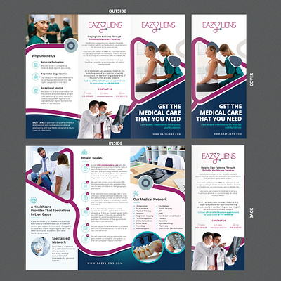 Tri-fold Brochure advertising brochure care health maedical nursing stethoscope tri fold trifold