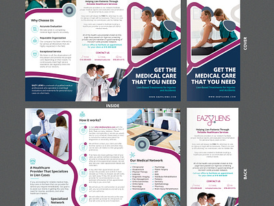 Tri-fold Brochure advertising brochure care health maedical nursing stethoscope tri fold trifold