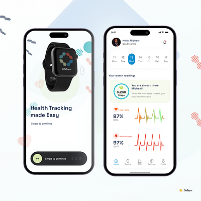 Lifesync designinspiration fitnessjourney fitnesstracker healthtech healthtracking mobileappdesign smartwatchdesign ui uidesign uiuxdesign uxdesign wearabletech