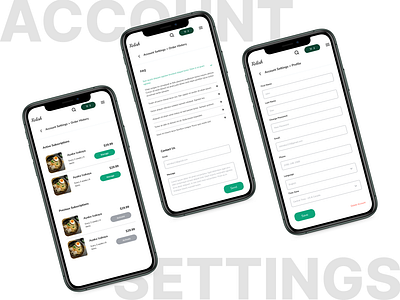 Mobile Food Delivery Settings account settings branding dashboard design food food delivery marketing mobile settings ui