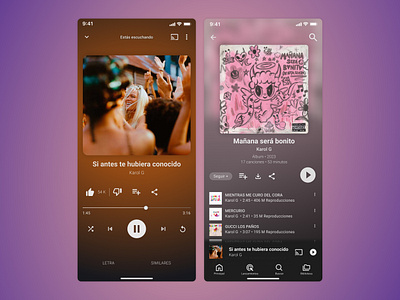 UI Daily | Music player & Playlist figma graphic design service design club ui ui camp