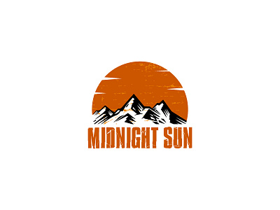 Midnight Sun Logo grunge logo metal midnight mountains night sun