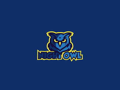 Night Owl Logo aggressive bird gaming logo night owl