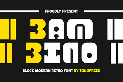 Bambino – Block Modern Font gaming font modern font retro font youtube font