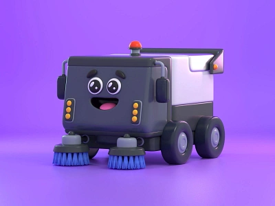 Garbage truck 3d 3dart 3dillustration c4d car character cute design garbage illustration render trash truck vago3d