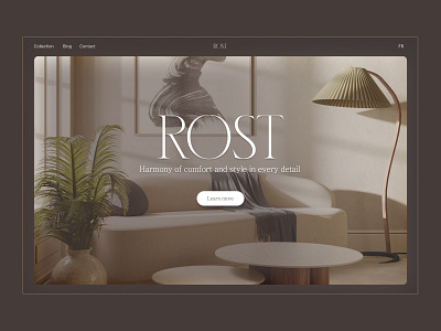 Landing page for a furniture website landing page minimal design typography ui ui design uiux design webdesign