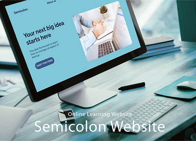 Semicolon - Online Learning Website. ui