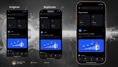 Inspired by Coinbase iOS App app branding design graphic design illustration logo typography ui ux vector