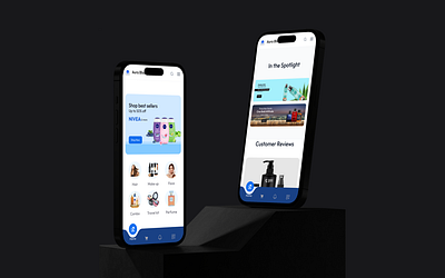 AuraBliss Ecommerce App for Beauty Product beautyproduct branding e commerce iphonemockup mobile app ui ui design