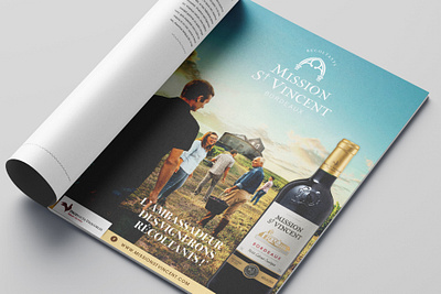 Mission St Vincent advertising bordeaux brochure graphic design photography wine