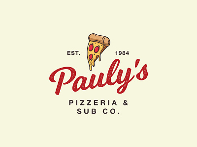 Pauly's Pizzeria & Sub Co Logo Concept logoprocess