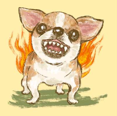 Angry Chihuahua animal character chihuahua dog illustration pet puppy