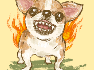 Angry Chihuahua animal character chihuahua dog illustration pet puppy