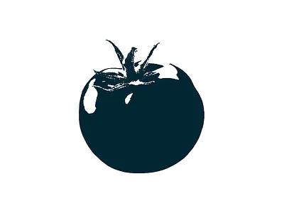 Tomato branding emblem graphic design illustration logo vector