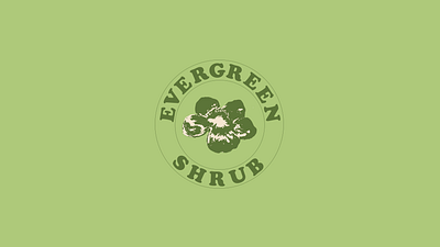 Evergreen Shrub branding design emblem graphic design illustration logo typography vector