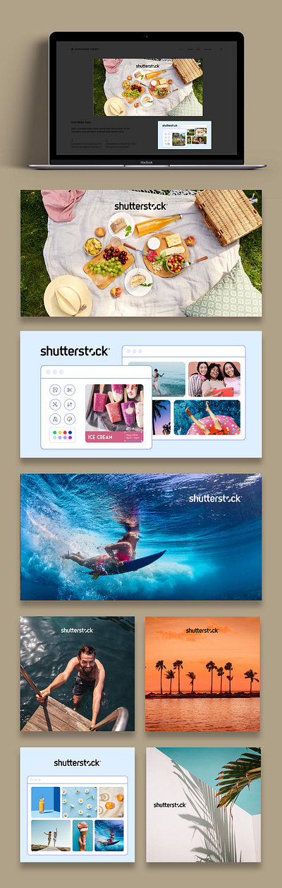 Shutterstock Summer Banner Ads banner brand branding company corporate creative design digital graphic graphic design layout online photo photography shutterstock stock summer